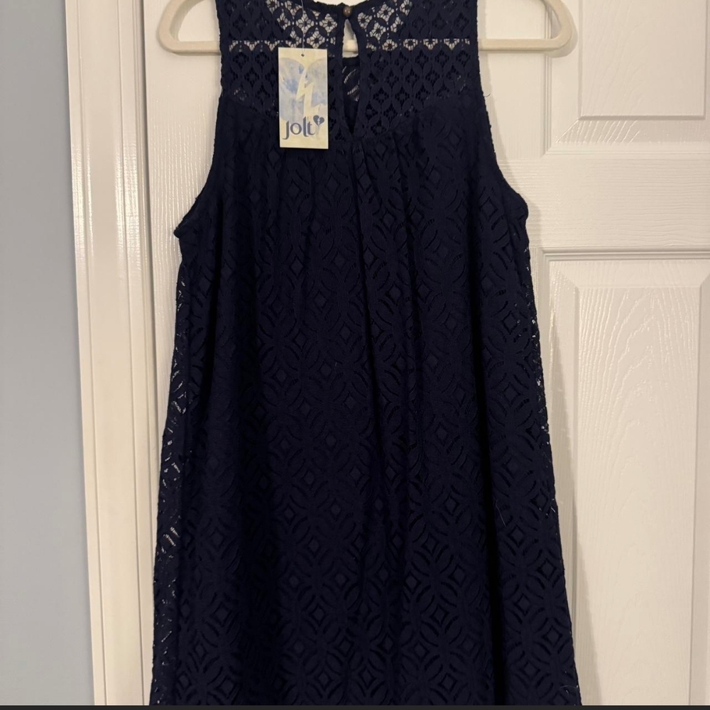 Jolt Midnight Blue Lace Dress